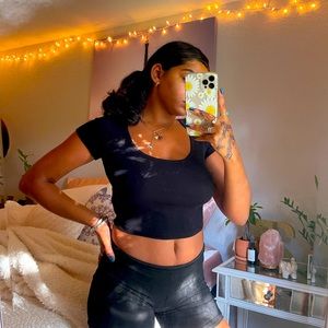 Black Crop Top